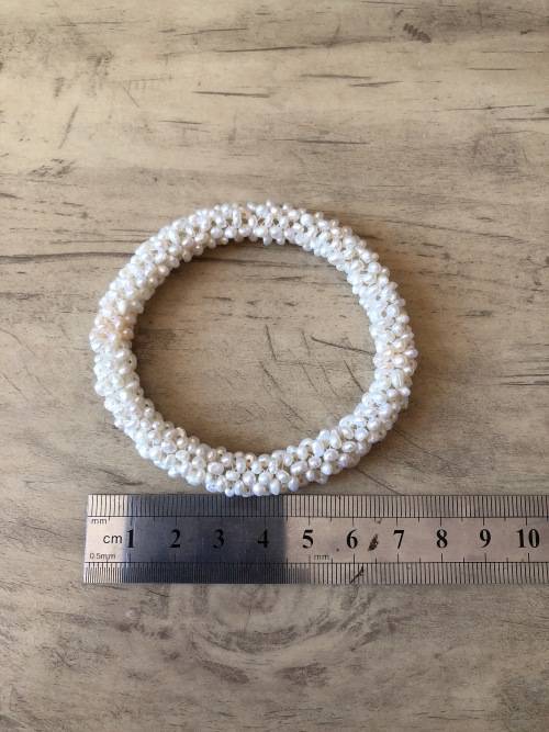 Seed pearl bangle